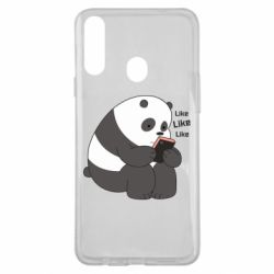 Чехол для Samsung A20s Панда лайк - PrintSalon