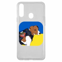 Чехол для Samsung A20s Патрон на фоне флага - PrintSalon