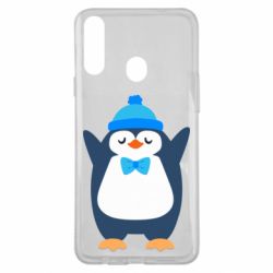 Чехол для Samsung A20s Penguin in a hat - PrintSalon