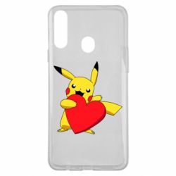Чехол для Samsung A20s Pikachu Heart - PrintSalon