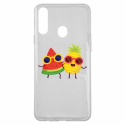 Чехол для Samsung A20s Pineapple with watermelon - PrintSalon