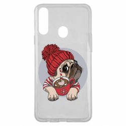 Чехол для Samsung A20s Pug And Coffee - PrintSalon