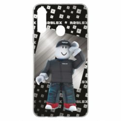 Чохол для Samsung A20s Roblox And Metal Logo - PrintSalon