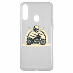 Чехол для Samsung A20s Skull and Bike - PrintSalon