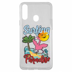 Чехол для Samsung A20s Surfing Paradise Flamingo - PrintSalon
