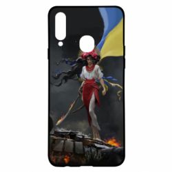 Чохол для Samsung A20s Українка захисниця - PrintSalon