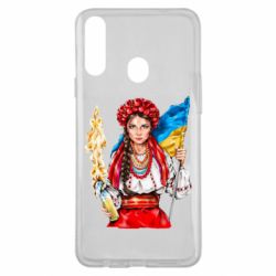Чехол для Samsung A20s Украинская девушка в венку - PrintSalon