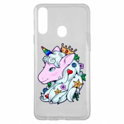 Чехол для Samsung A20s Unicorn Princess - PrintSalon