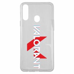 Чехол для Samsung A20s Valorant glitsh logo - PrintSalon