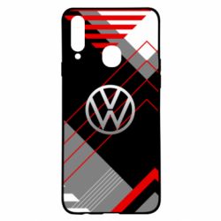 Чехол для Samsung A20s Volkswagen logo and abstraction - PrintSalon