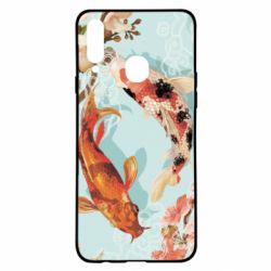 Чехол для Samsung A20s Японские Рыбы Кои-PrintSalon Чехол для Samsung A20s Японские Рыбы Кои