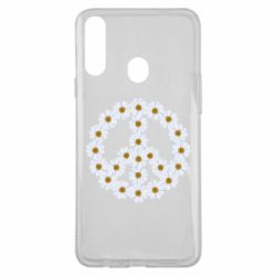 Чехол для Samsung A20s Знак мира из ромашек - PrintSalon