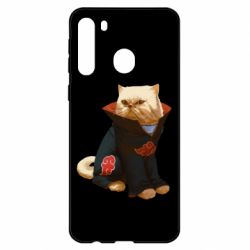 Чехол для Samsung A21 Akatsuki angry cat - PrintSalon