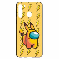 Чехол для Samsung A21 Among Us - Pikachu skin - PrintSalon