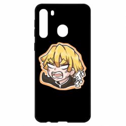 Чехол для Samsung A21 Angry Zenitsu Agatsuma - PrintSalon