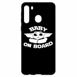 Чехол для Samsung A21 Baby on board yoda - PrintSalon