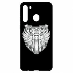 Чехол для Samsung A21 Bike Shield Art - PrintSalon