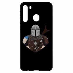 Чехол для Samsung A21 Bust of Mandalorian - PrintSalon