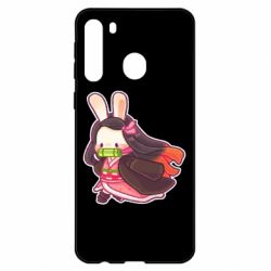 Чехол для Samsung A21 Chibi Bunny Kamado Nezuko - PrintSalon