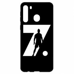 Чехол для Samsung A21 Cristiano Ronaldo Silhouette Art