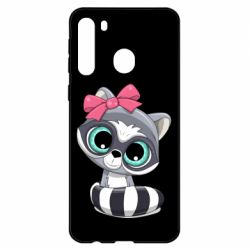 Чехол для Samsung A21 Cute raccoon - PrintSalon