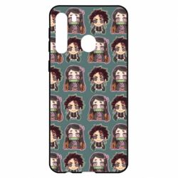 Чехол для Samsung A21 Cute Tanjiro with Nezuko - PrintSalon