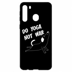 Чехол для Samsung A21 Do yoga not war - PrintSalon