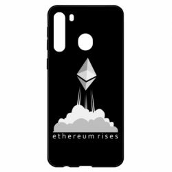 Чехол для Samsung A21 Ethereum Rises-PrintSalon Чехол для Samsung A21 Ethereum Rises