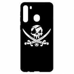 Чехол для Samsung A21 Flag pirate - PrintSalon