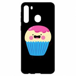 Чехол для Samsung A21 Funny cupcake with smile - PrintSalon