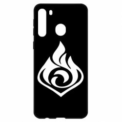 Чехол для Samsung A21 Genshin Impact Pyro - PrintSalon