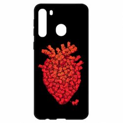 Чехол для Samsung A21 Heart of many cats - PrintSalon
