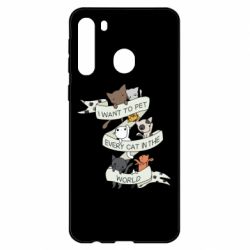 Чехол для Samsung A21 I want to open every cat in the world - PrintSalon
