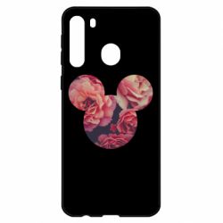 Чехол для Samsung A21 Inner world flowers mickey mouse - PrintSalon
