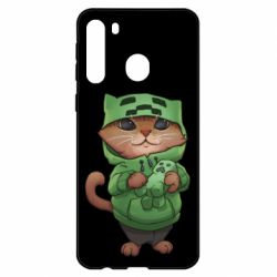 Чехол для Samsung A21 Кот Майнкрафт - PrintSalon