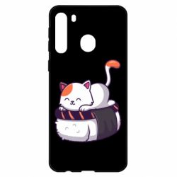 Чехол для Samsung A21 Котик. Суши-кровать - PrintSalon