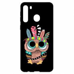 Чехол для Samsung A21 Little owl with feathers - PrintSalon
