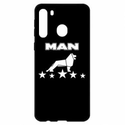 Чехол для Samsung A21 Man lion and stars - PrintSalon