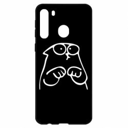 Чехол для Samsung A21 Милый Кот Саймона - PrintSalon