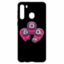 Чехол для Samsung A21 Милые солдаты из игры в кальмара - PrintSalon
