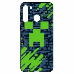 Чехол для Samsung A21 Minecraft Creeper - PrintSalon