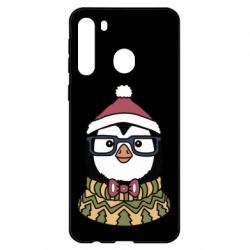 Чехол для Samsung A21 New Year's Penguin - PrintSalon