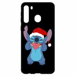 Чехол для Samsung A21 Новогодний Стич
