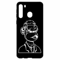 Чехол для Samsung A21 Обезьяна в виртуальных очках-PrintSalon Чехол для Samsung A21 Обезьяна в виртуальных очках