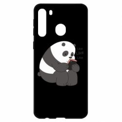 Чехол для Samsung A21 Панда лайк