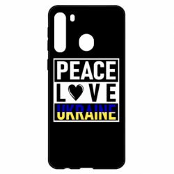 Чехол для Samsung A21 PEACE LOVE UKRAINE - PrintSalon