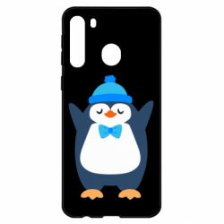 Чехол для Samsung A21 Penguin in a hat - PrintSalon