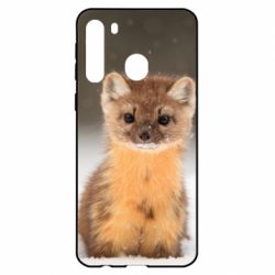 Чехол для Samsung A21 Пушистая куница - PrintSalon