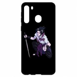 Чехол для Samsung A21 Sasuke with katana - PrintSalon