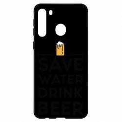 Чехол для Samsung A21 Save water Drink beer - PrintSalon